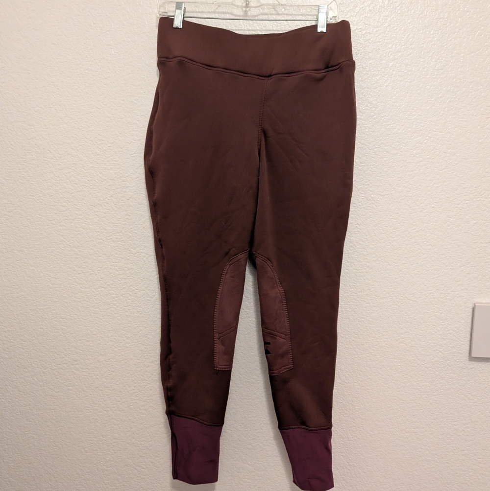 NWT Riding Sport Dover Saddlery Fleece Pull On Tights Mulberry Large